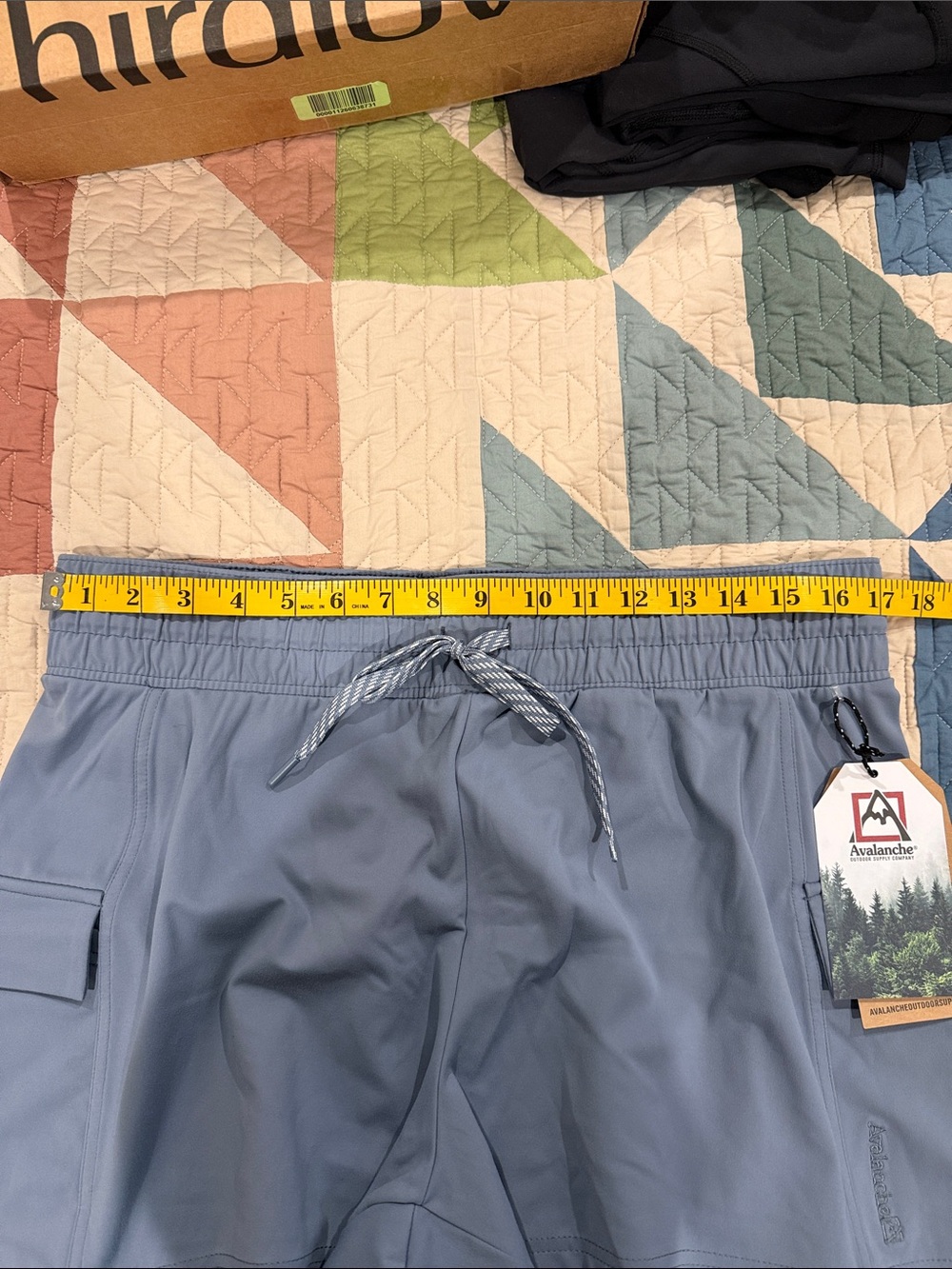 Blue Performance Drawstring Shorts - Picture 6 of 8